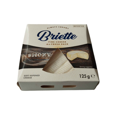 М'який сир Briette Smoky 125 г: вершкова ніжність з ароматом диму М'який сир Briette Smoky 125 г: вершкова ніжність з ароматом диму