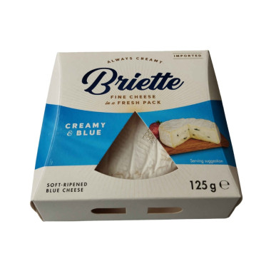 М'який сир з блакитною пліснявою Briette 125г М'який сир з блакитною пліснявою Briette 125г