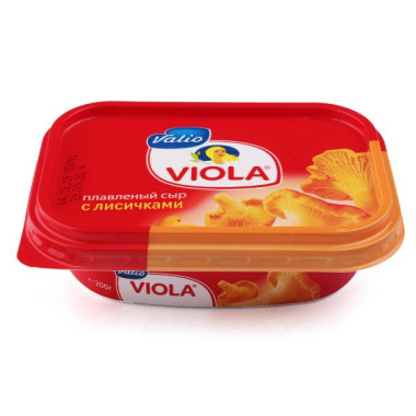 Сир плавлений з грибами-лисичками ТМ Valio Viola 200г Сир плавлений з грибами-лисичками ТМ Valio Viola 200г