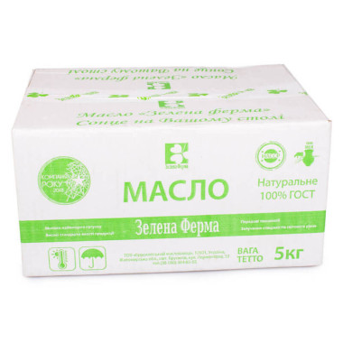 Масло солодковершкове Екстра 82,5% Зелена Ферма 5кг Масло солодковершкове Екстра 82,5% Зелена Ферма 5кг