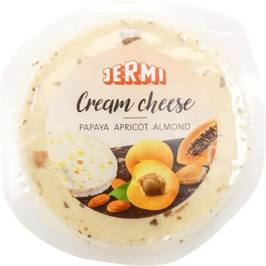 Сир з папаєю, абрикосом та мигдалем Jermi 125г Сир з папаєю, абрикосом та мигдалем Jermi 125г
