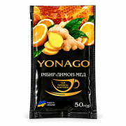 Концентрат напою фруктово-ягідний Імбир-лимон-мед Yonago 50 г Концентрат напою фруктово-ягідний Імбир-лимон-мед Yonago 50 г