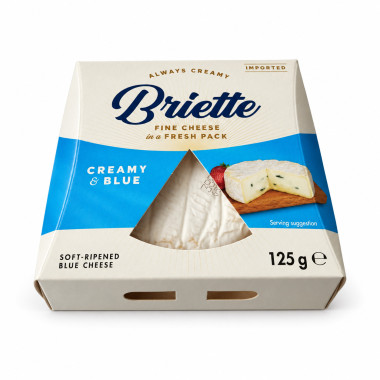 М'який сир з блакитною пліснявою Briette 125г М'який сир з блакитною пліснявою Briette 125г