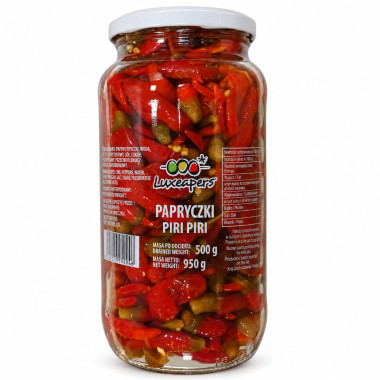 Маринованный перец Piri-Piri Luxeapers 500 г для острых блюд Маринованный перец Piri-Piri Luxeapers 500 г для острых блюд